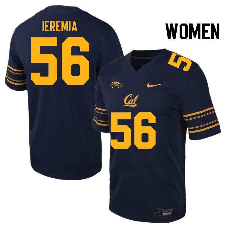 Women #56 Ieremia Ieremia California Golden Bears ACC Conference College Football Jerseys Stitched S